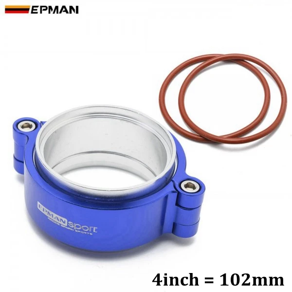 4inch 102mm Blue HD вытяжной V-band зажим w Фланцевая система в сборе анодированный зажим для " /2,5"/" /3,5"/" турбо дампа интеркулера Трубы EPKKA-AF - Цвет: 4inch 102mm Blue