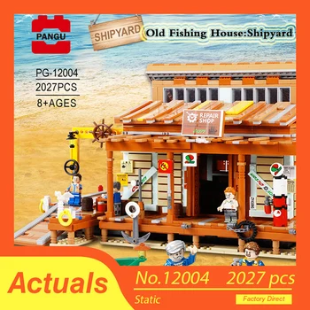 

MOC Creator City Street Series Building Blocks The 30106 Shipyard Old Finshing Store Model Assembly Brick Toys Kids Gifts