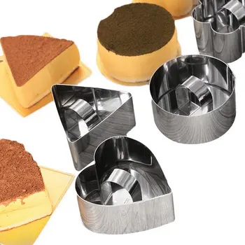 

Mould For Salad Baking Dish Diy Bakeware Tools Cupcake Mold Salad Dessert Die Mousse Ring Cake Cheese Tool Stainless Steel new