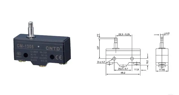 Высокое качество CNTD CM-1305 микро-переключатель/концевой переключатель Ui 380V Ith 15A для электрического вилочный погрузчик инструмент