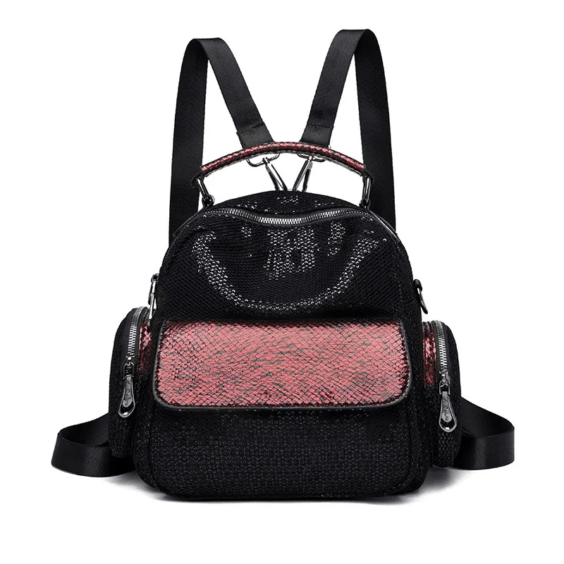 

women's bag 2019 summer new European and American trend retro sequined travel backpack multifunctional small bag
