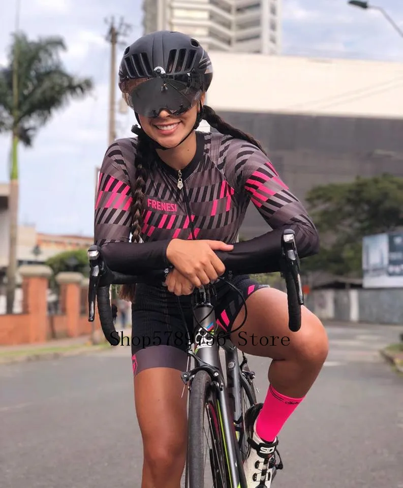 Frenesi colombia Cali ropa ciclismo mujer Маутейн велосипедная одежда skinsuit speedsuit дышащая велосипедная Джерси костюм купальник - Цвет: as picture