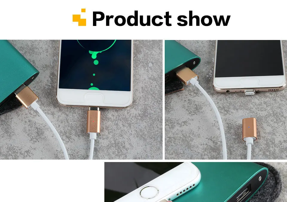 Сильный магнитный зарядный кабель для быстрой зарядки данных USB Магнитный кабель для Apple iPhone/Micro-USB/type-C