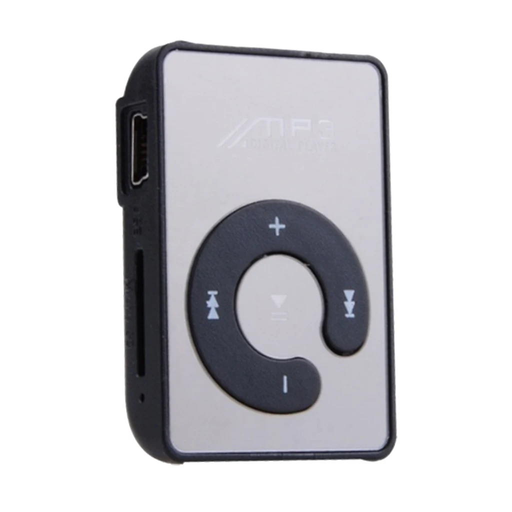 Мини mp3-плеер с зеркальным зажимом Портативный модный спортивный USB цифровой музыкальный плеер для MicroSD TF карты медиа mp3-плеер перезаряжаемый - Цвет: White