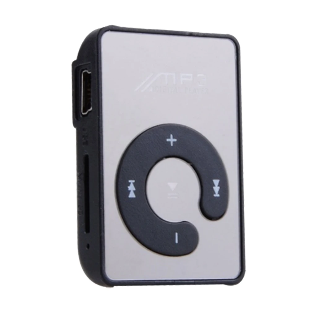 White Мини mp3-плеер с зеркальным зажимом Портативный модный спортивный USB цифровой музыкальный плеер для MicroSD TF карты медиа mp3-плеер перезаряжаемый - Цвет: White