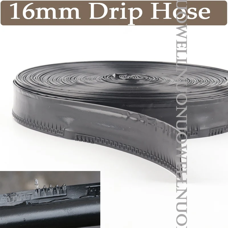 10~80m 0.2mm Thickness 16mm Irrigation Drip Hose Agricultural Irrigation Watering Save Drip Tape Single Blade Labyrinth Hose