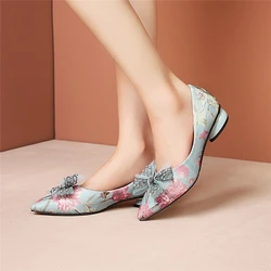 Women Sweet Multi Color Party Night Club Low Heel Pumps Lady Fashion Cute Pink Bow Tie Heel Shoes Zapatos Mujer
