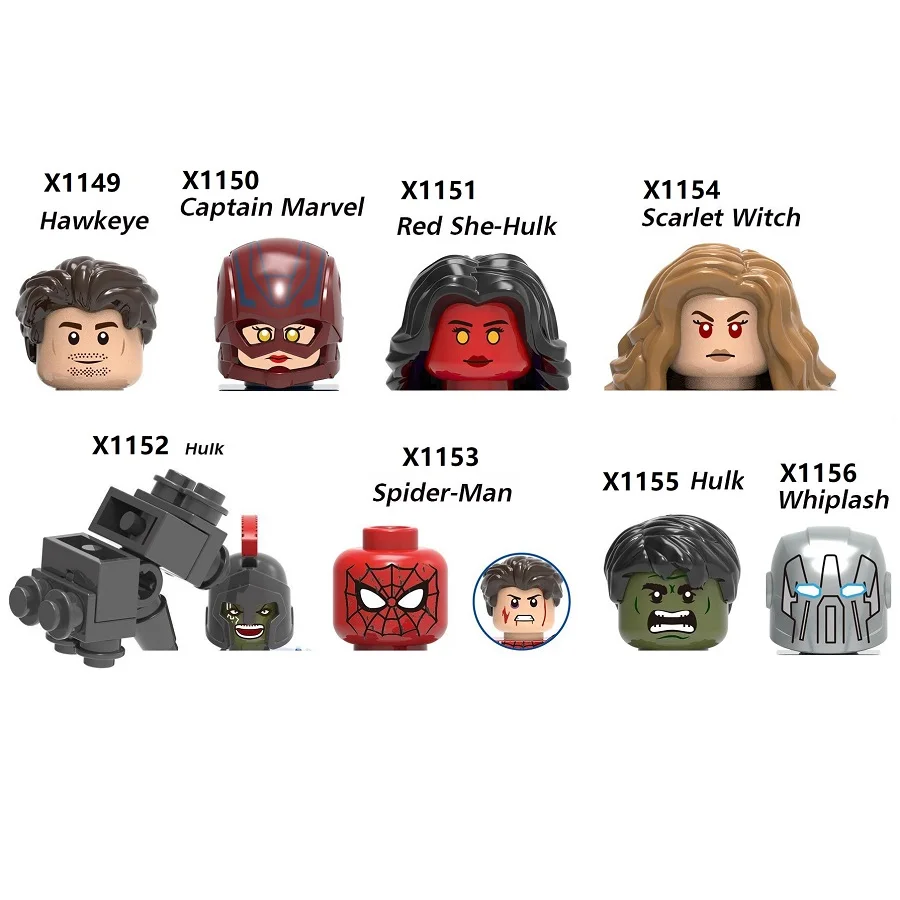Hawkeye Capain Marvel Red She Hulk Scarlet Witch Whiplash Blacklash блоки мини Экшн-Фигурки игрушки | Игрушки и