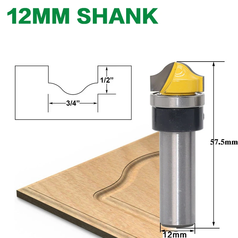 3/" искусственная панель Ogee паз фрезы-1/4" 1/" 8" 12 мм хвостовик деревообрабатывающий режущий шип резак для деревообрабатывающих инструментов - Длина режущей кромки: 12mm shank