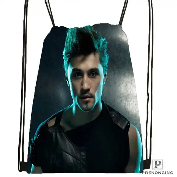 Drawstring Backpack Custom Dima Bilan походная сумка на шнурке милый рюкзак для детей(черная спинка) 31x40 см#180531-03-36 - Цвет: Drawstring Backpack