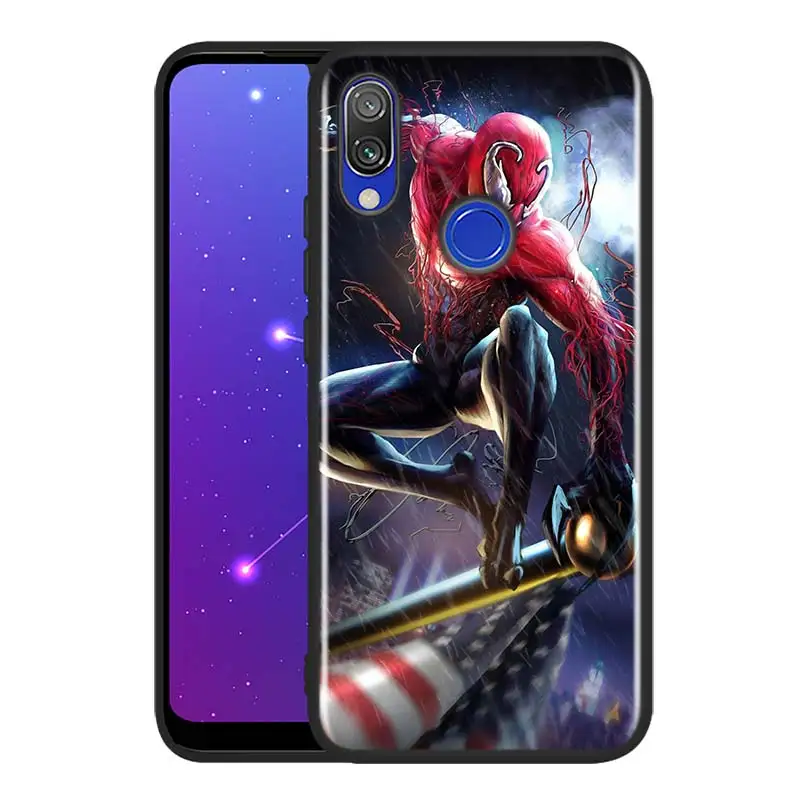 Spiderman And Venom Silicone Cover For Xiaomi Redmi 10 9T 9 9C 9A 9AT 9i 8 8A 7 6 Pro 7A 6A 5 5A 4X S2 Plus Phone Case cell phone pouch with strap