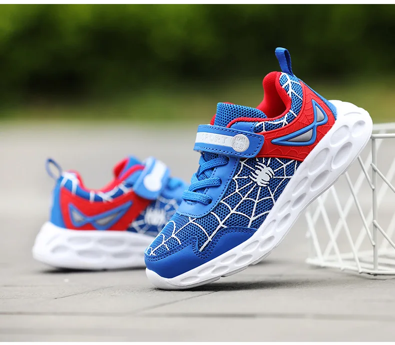 Children Spiderman Shoes Boys Sneakers Spring Autumn Fashion Kids Sneakers School Mesh Running Shoes Breathable Boy Sports Shoes