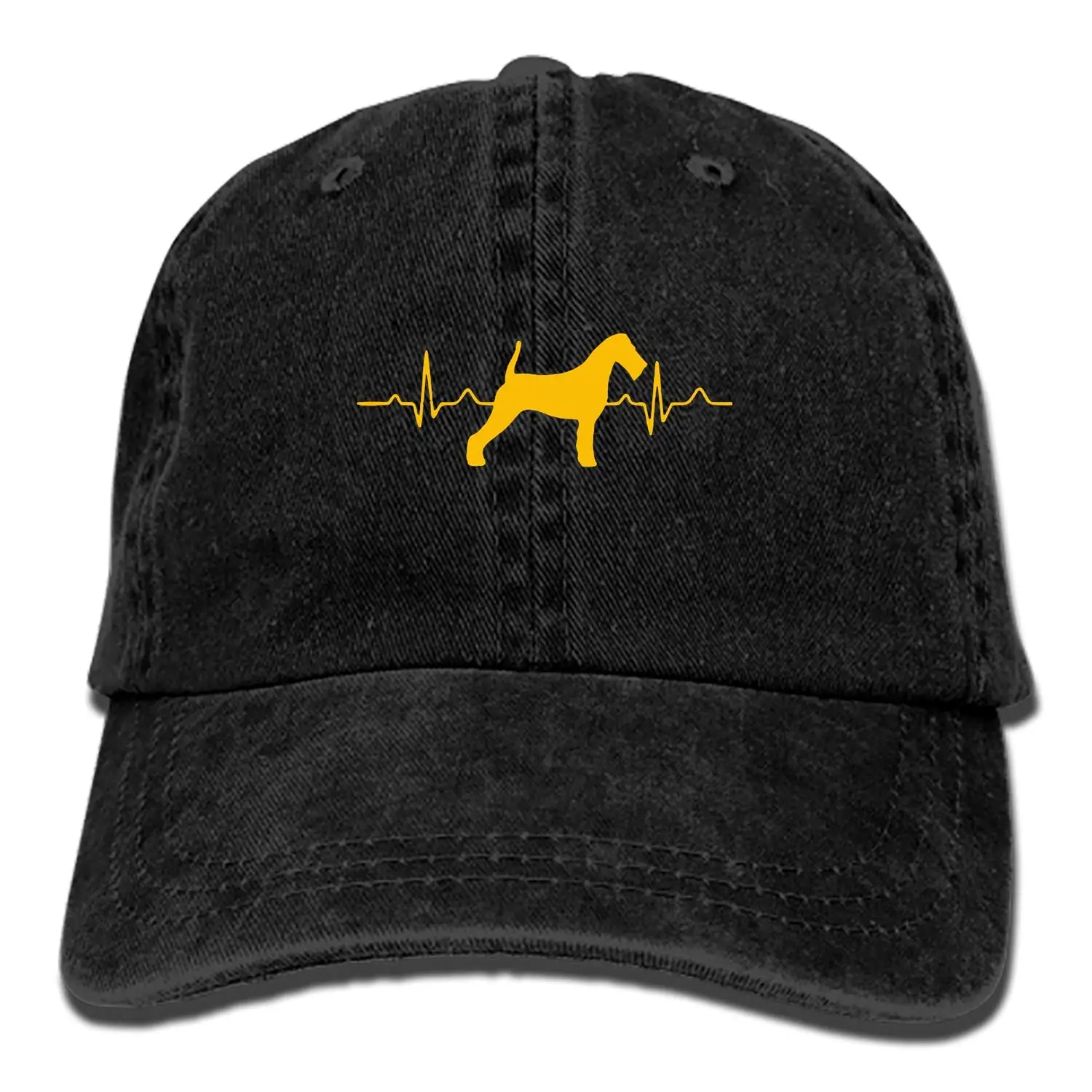 Ирландский терьер сердцебиение Обычная Регулируемая ковбойская Кепка джинсовая шляпа для женщин и мужчин