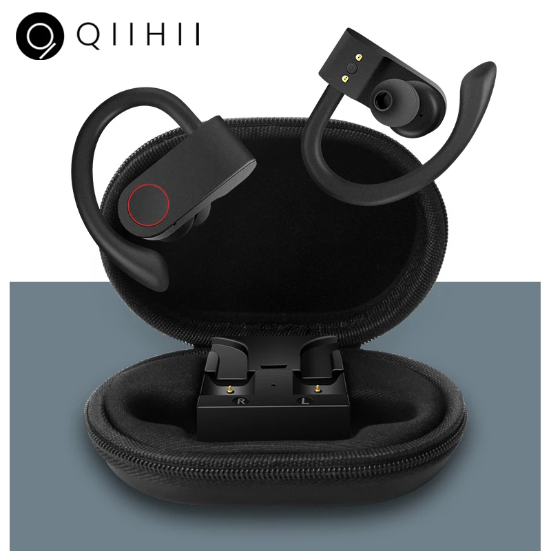 

QIIHII Wireless Earphones With Microphone Bluetooth Headphones Wireless Earbuds IPX7 Waterproof Headphone Gaming Headset