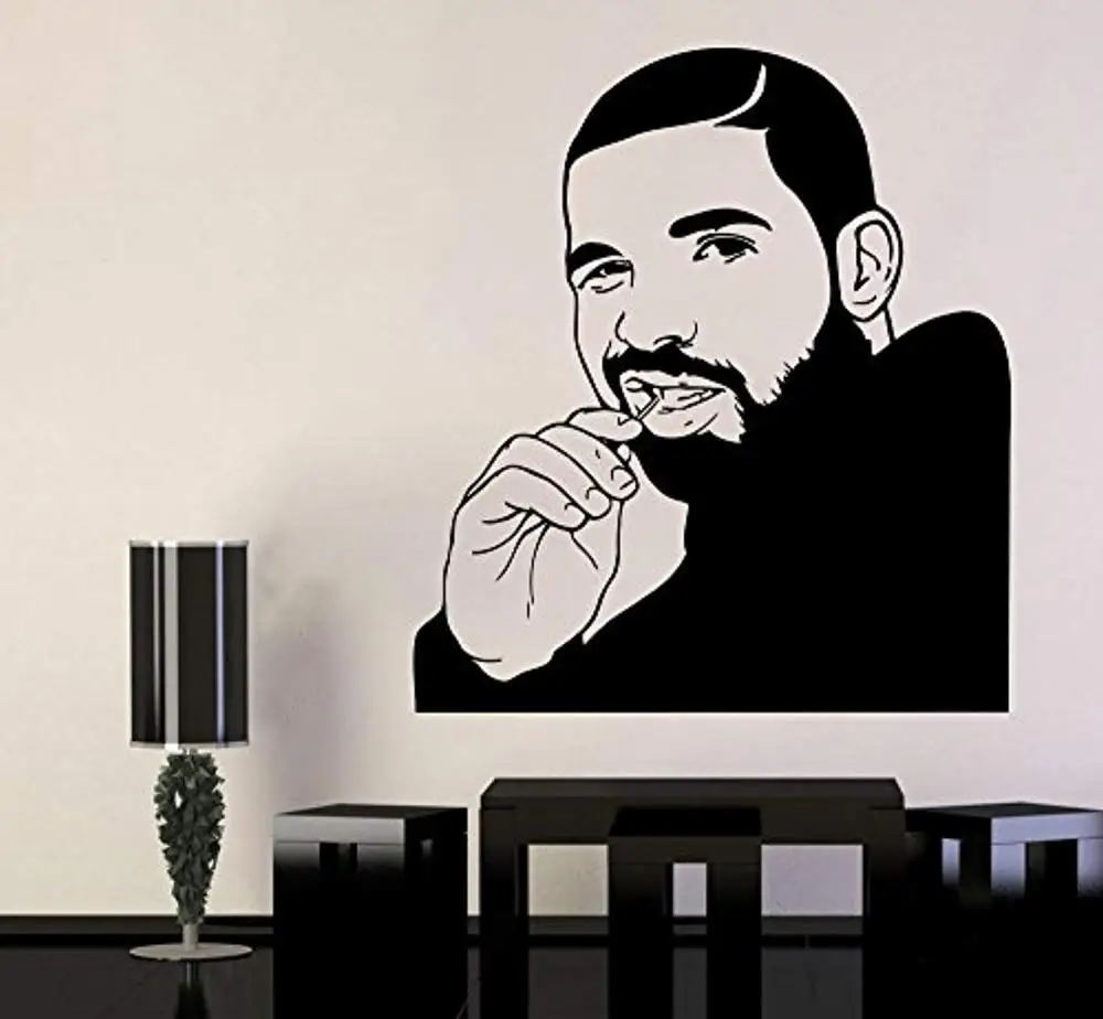 

Artwork Funny Drake Mural Wall Vinyl Decal Top Musician rapper Vinyl Sticker Art Home for Decor Bedroom JWH005