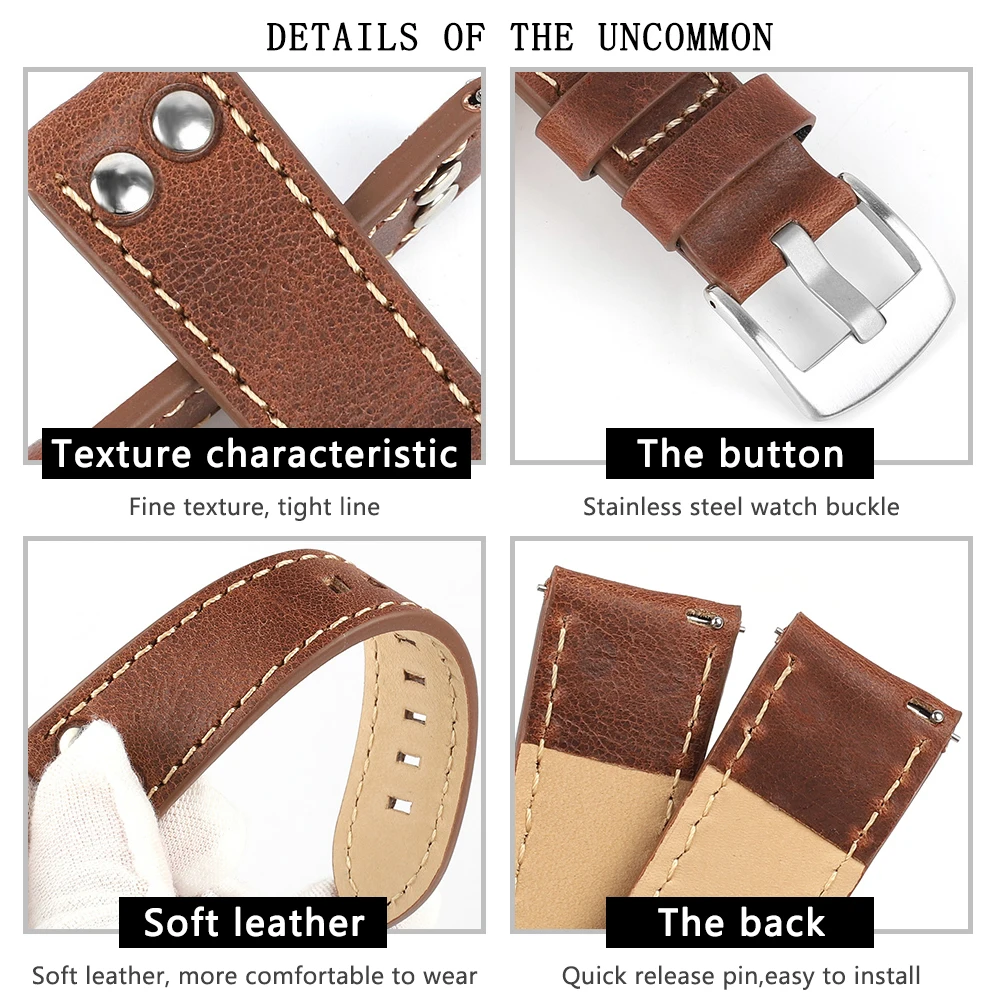 Leather How To Replace Watch Band Pins Leather Watch Strap Rivet
