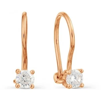 

Karatov earrings with 2 cubic zirconia Red Gold