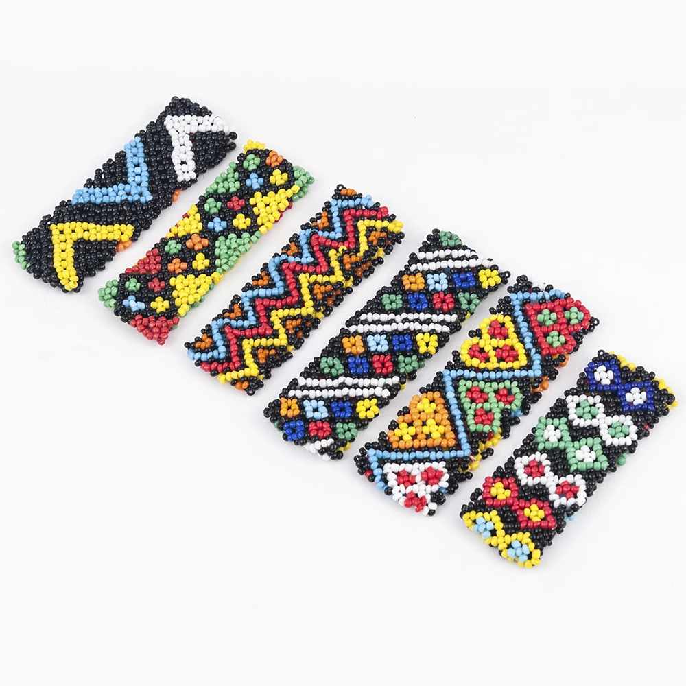 Boho женский Печатный узорчатый эластичный браслет из бусин тотемный узор ручной работы эластичный браслет ювелирные изделия