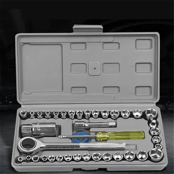 

Car Tool Set Hand Tools for Car Repair Ratchet Spanner Wrench Socket Set Professional Bicycle Car Repair Tool Kits