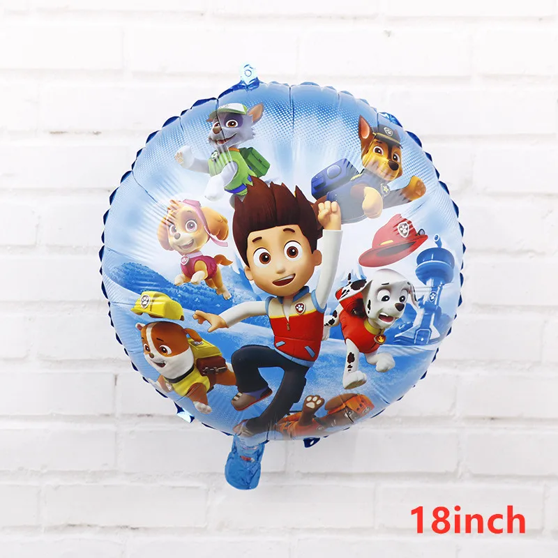 Paw Patrol Красный Дизайн Мальчики День рождения украшения Воздушные шары бумажные стаканчики и тарелки Baby Shower Одноразовые столовые принадлежности - Цвет: Balloon E-1PCS