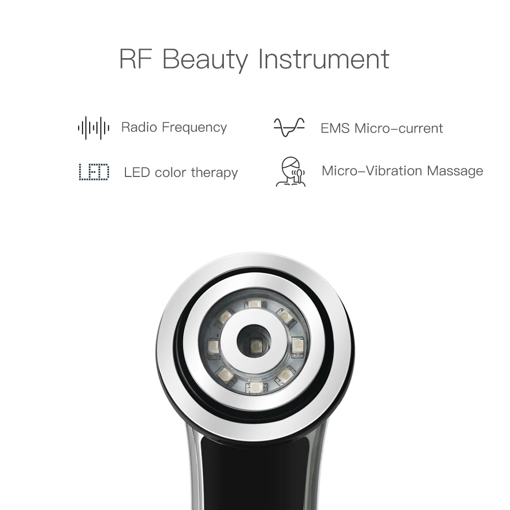 RF& EMS устройство для подтягивания кожи лица светодиодный фотонный аппарат для лифтинга лица радиочастотный массажер для лица