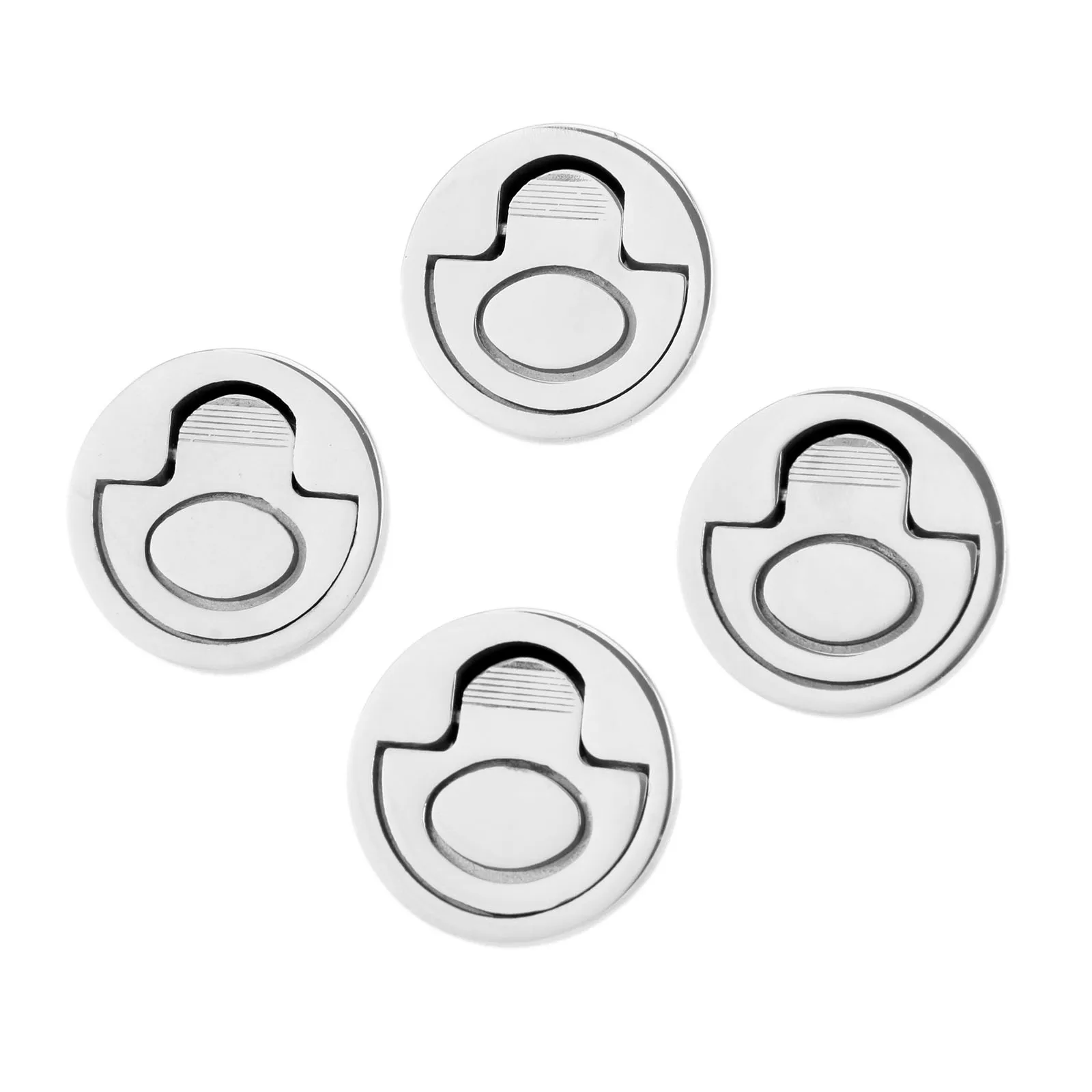 Boats Stainless Steel 4 Pcs Round 50mm 2" Flush Lifting Ring Hatch