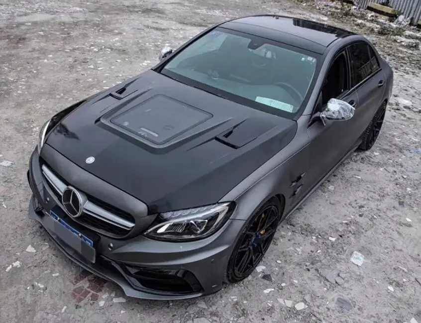 Fashion Transparent Glass Carbon Fiber Front Bumper Engine Hood Bonnet Vent Cover For Mercedes Benz C-Class W205 C63 C63S 2DOOR Coupe /4DOOR 2015 2016 2017 2018 Fashion Transparent Glass Carbon Fiber Front Bumper Engine Hood Bonnet Vent Cover For Mercedes Benz C-Class W205 C63 C63S 2DOOR Coupe /4DOOR 2015 2016 2017 2018