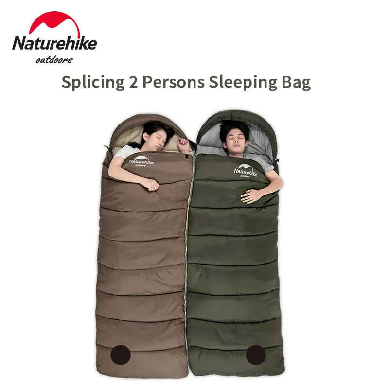 Naturehike U Series Camping Sleeping Bag Envelope Splicing Form Double Sleeping Bag Keep Warm Cotton Down Travel Quilt