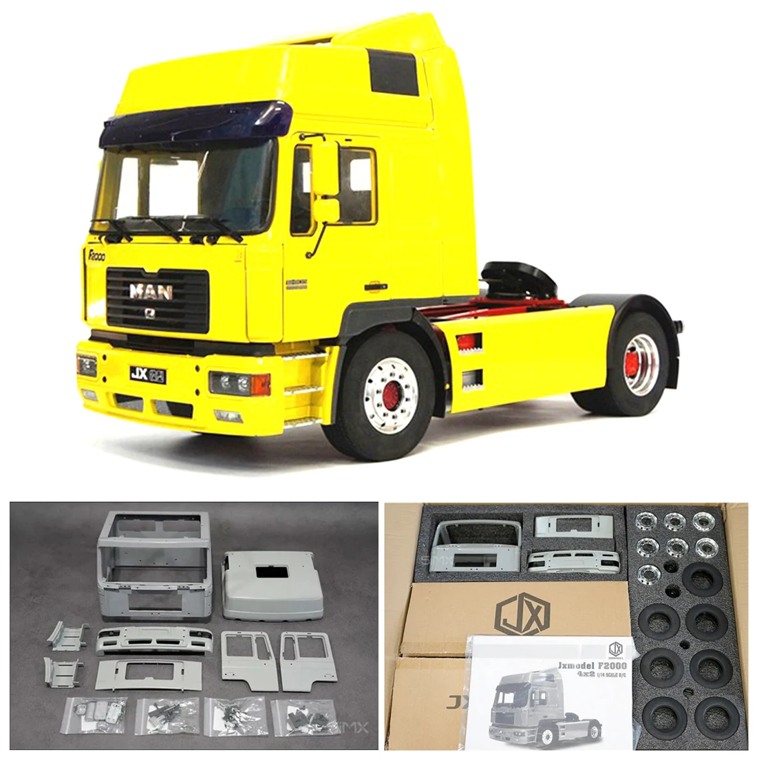 US $576.99 JXmodel 114 4x2 Aluminum Alloy Remote Control Truck Trailer RC Tractor Truck Assembly Educational Toys Men Gift KIT Version