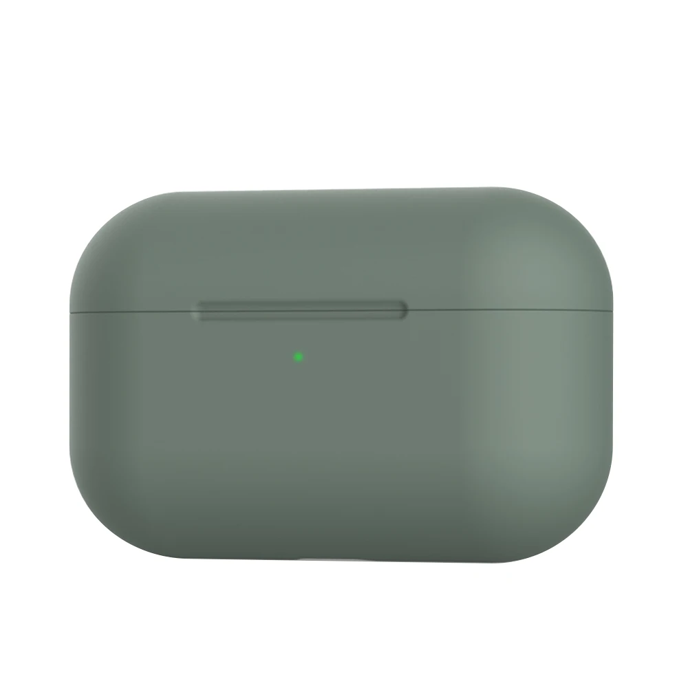 1 комплект, силиконовый чехол для Apple Airpods Pro, чехол для наушников Airpods 3 pod Pro, защитный чехол, аксессуар для гарнитуры - Цвет: DarkGreen