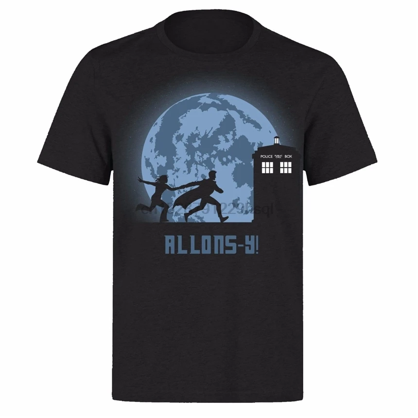 Мужская футболка с коротким рукавом Dr Who And The Daleks голубая хлопковая |
