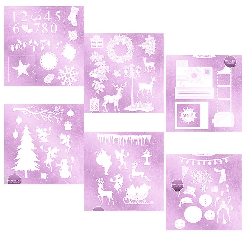 

Christmas Animals Tree Number Sled Metal Cutting Dies Stencils For DIY Scrapbooking Decor Embossing Handcraft Die Cut 2019