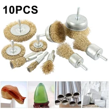 10 шт проволочная колесная щетка пресс-форм шлифовальная машина гравировка машина полировки буровой шнек Полировочная насадка поворотный Мощность инструмент