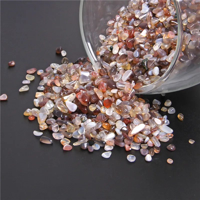 

20G 50G 100G Irregular Natural Botswana Chip Beads Freeform Chip Bead For DIY Jewelry Making Fish Tank Home Decoration Wholesale