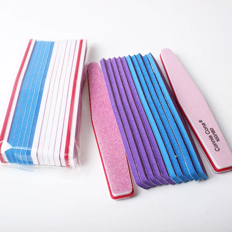 

Nail File Double Sided Waterproof 100/180 Grit Nail Art Tips Buffer Soft Sponge 12pcs