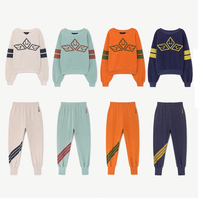 Новые детские комплекты спортивной одежды Тао брендовые осенне-зимние детские футболки штаны для мальчиков модные толстовки для маленьких девочек