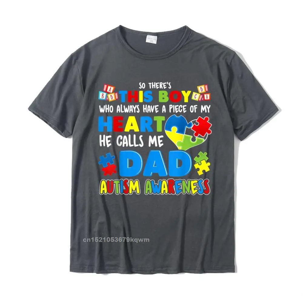 cosie Round Collar T-Shirt April FOOL DAY Tops Shirt Short Sleeve Family 100% Cotton Normal Tops Tees Print Men Dad Autism Awareness T-Shirt Special Fathers Gift__4921 carbon
