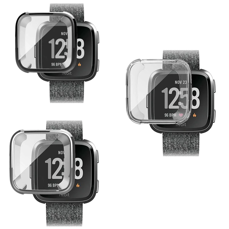 Мягкий ТПУ чехол для Fitbit Inspire чехол для часов Защитная пленка для экрана Смарт-часы аксессуары для Fitbit Versa