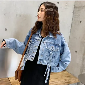 

New early autumn wild loose autumn small short denim jacket