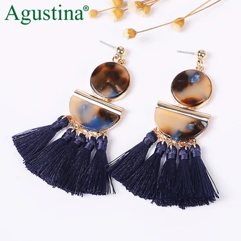 

Agustina Fashion Tassel Earrings For Women Drop/kpop Earrings Jewelry Blue Earrings Girls Punk Earring Bohemian Star Earings New