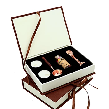 

Custom Retro Peacock Stamps Wax Seal Box Kit Detachable Stamp Spoon Set Sealing Beads Envelope Wedding Packaging Gifts Postcard