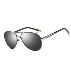 Polarized Classic Metal Pilot Sunglasses (Leather case)
