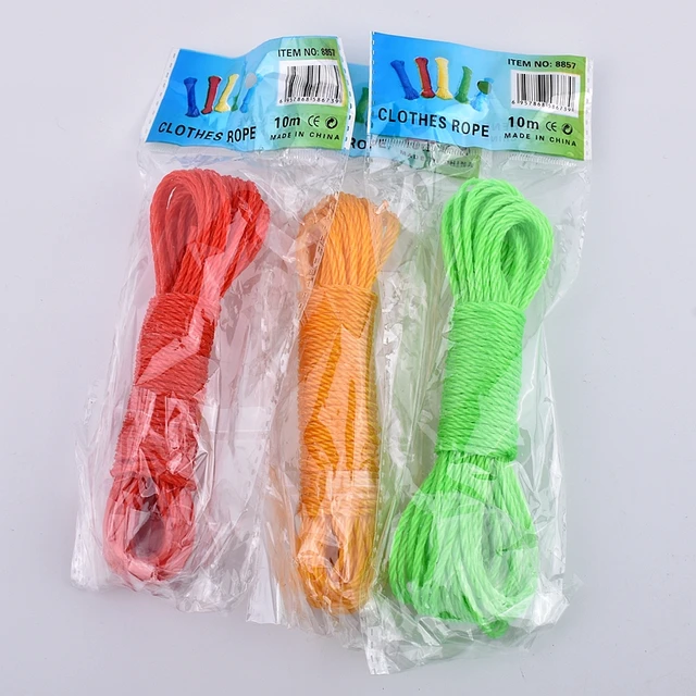10 M/Tekercs Műanyag Kötél Otthoni Szárítókötél Esőálló Kendő Ponyvázza Az Árnyékolás Nettó Telepítést Kötő Kötelek Színes - Image 6