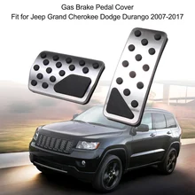 2 sztuk samochodów osłony pedałów hamulca i gazu metalowy hamulec pedał gazu dla Jeep Grand Cherokee Dodge Durango 2011-2019 akcesoria samochodowe