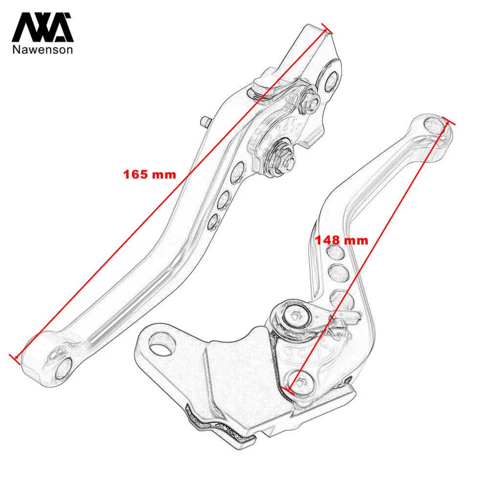 Короткая регулируемая ручка тормоза сцепления рычаги мотоцикл для Yamaha MT125- YZF R125- YZF R125 ABS