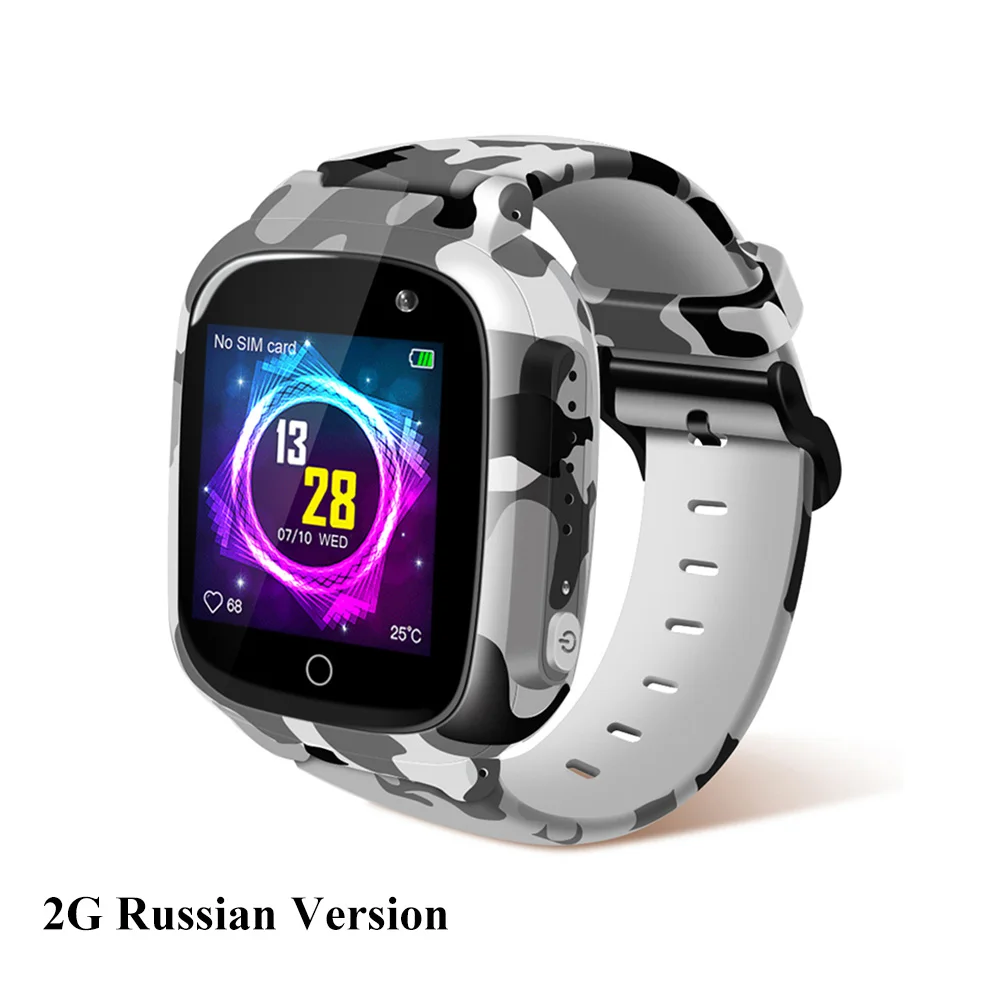 LEMFO 4G Детские умные часы с цветным экраном, gps, SOS, в один клик, местоположение вызова, 600 мАч, анти-потеря, монитор, Детские умные часы - Цвет: 2G Russian