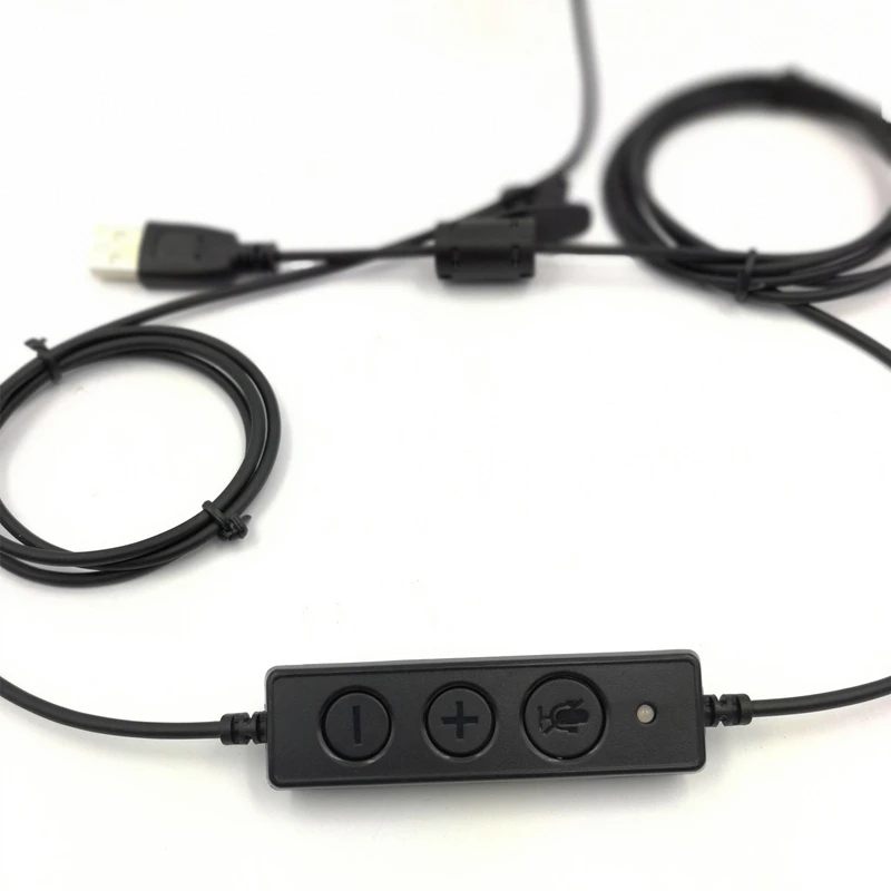 Hot 3C-Mute Wired Headset Call Center USB Headset Noise Cancelling USB Call Center Headset with Microphone