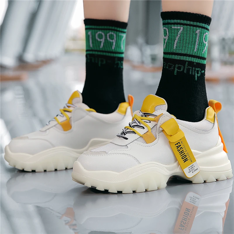 RASMEUP Breathable Mesh Women Platform Sneakers Fashion Brand Women's Chunky Sneakers Woman Dad Trainers Lady Footwear