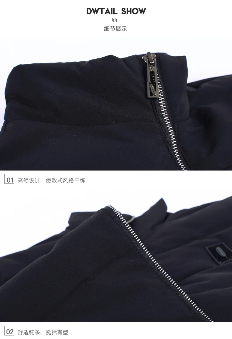 New Style down Jacket Men's Korean-style Warm Thick Mid-length Slim Fit Men White Duck down Coat Men's off Season Special Offer