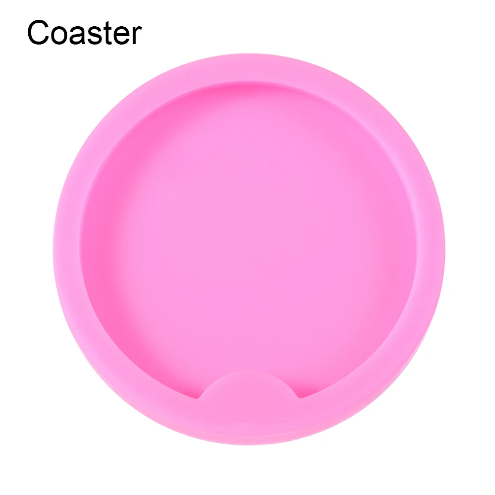 Coaster 1 шт., прочная силиконовая эпоксидная смола, форма, глина, форма для украшения торта, инструмент для изготовления ювелирных изделий, ковбойский ботинок, круглый брелок, сделай сам, ремесло - Цвет: Coaster